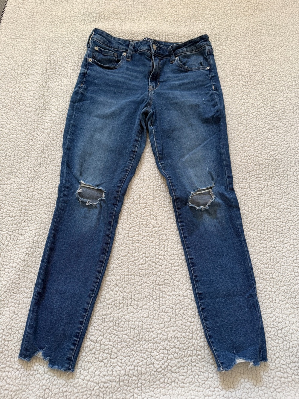 GAP Dark Blue Ripped Ankle Jeans size 10